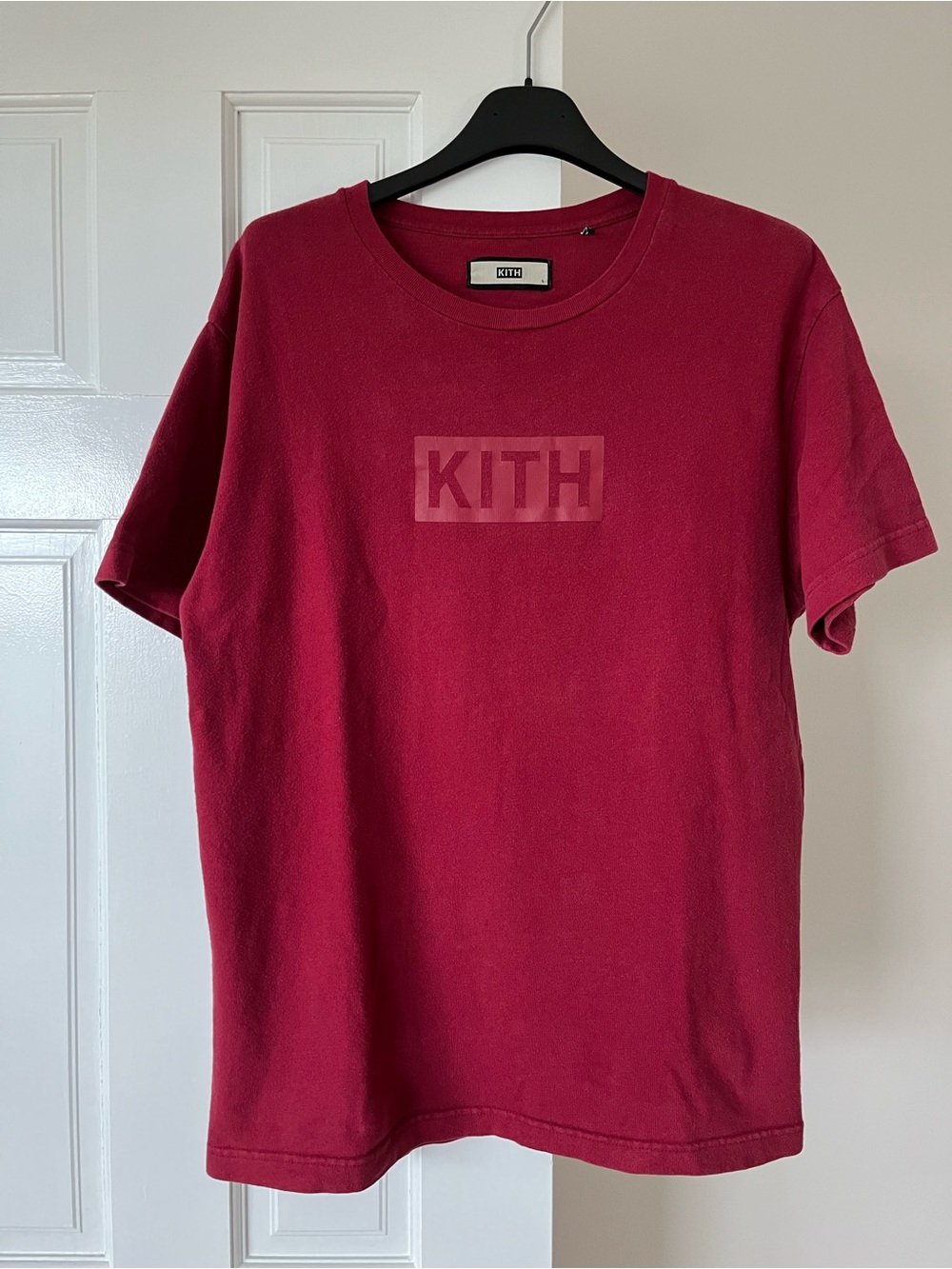 Kith Solid Raspberry Logo Tee